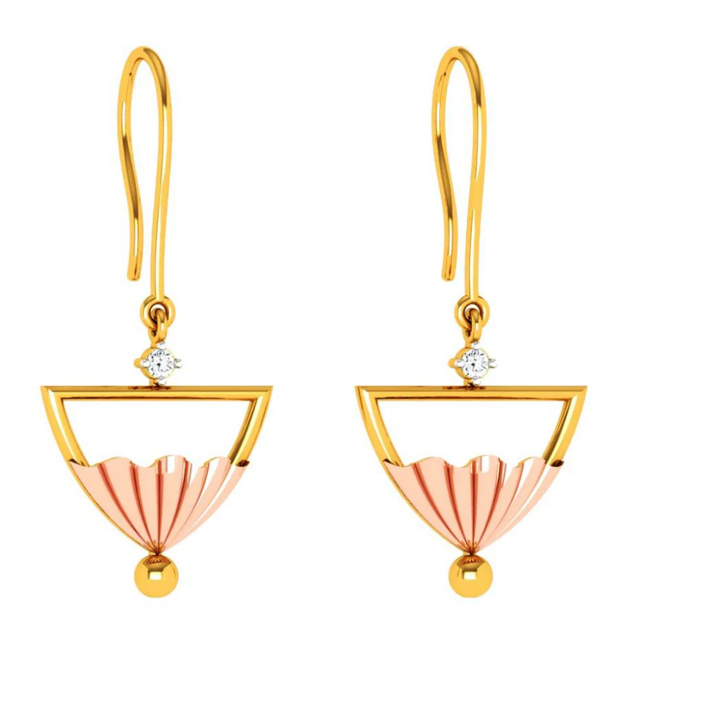 22KT (916) Yellow Gold Earring For Woman - Image 7