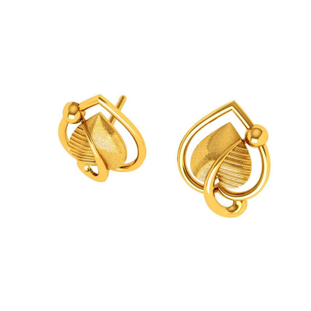 22KT (916) Yellow Gold Earring For Woman - Image 5