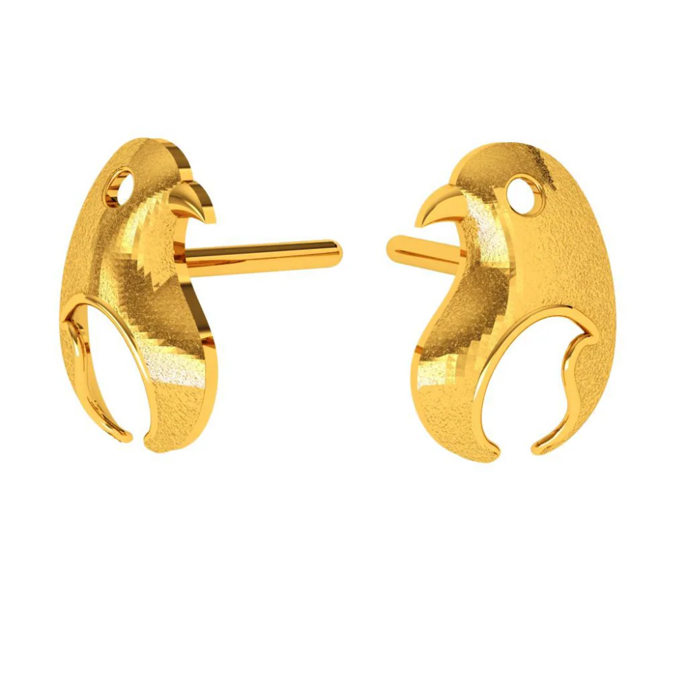 22KT (916) Yellow Gold Earring For Woman - Image 4