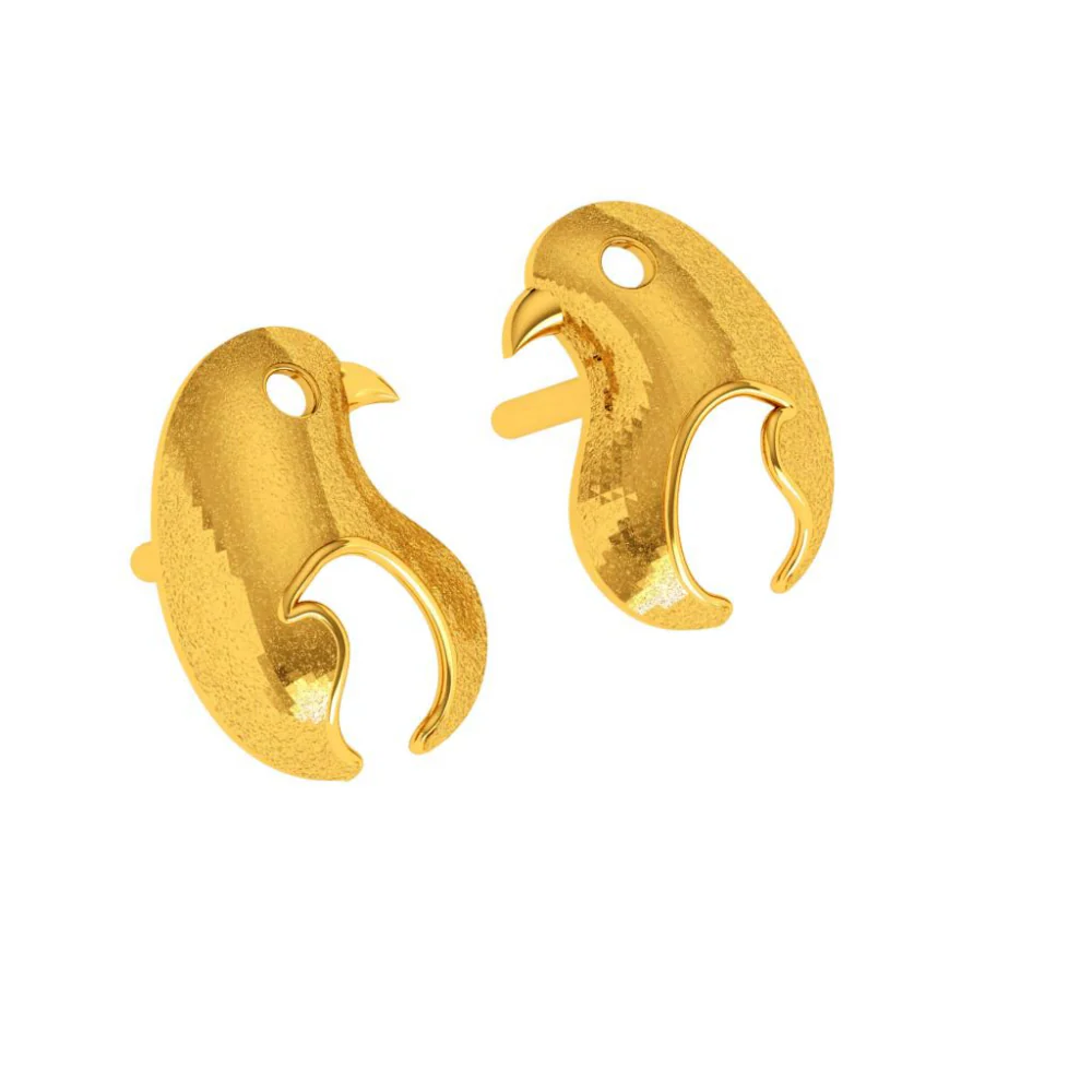 22KT (916) Yellow Gold Earring For Woman - Image 5