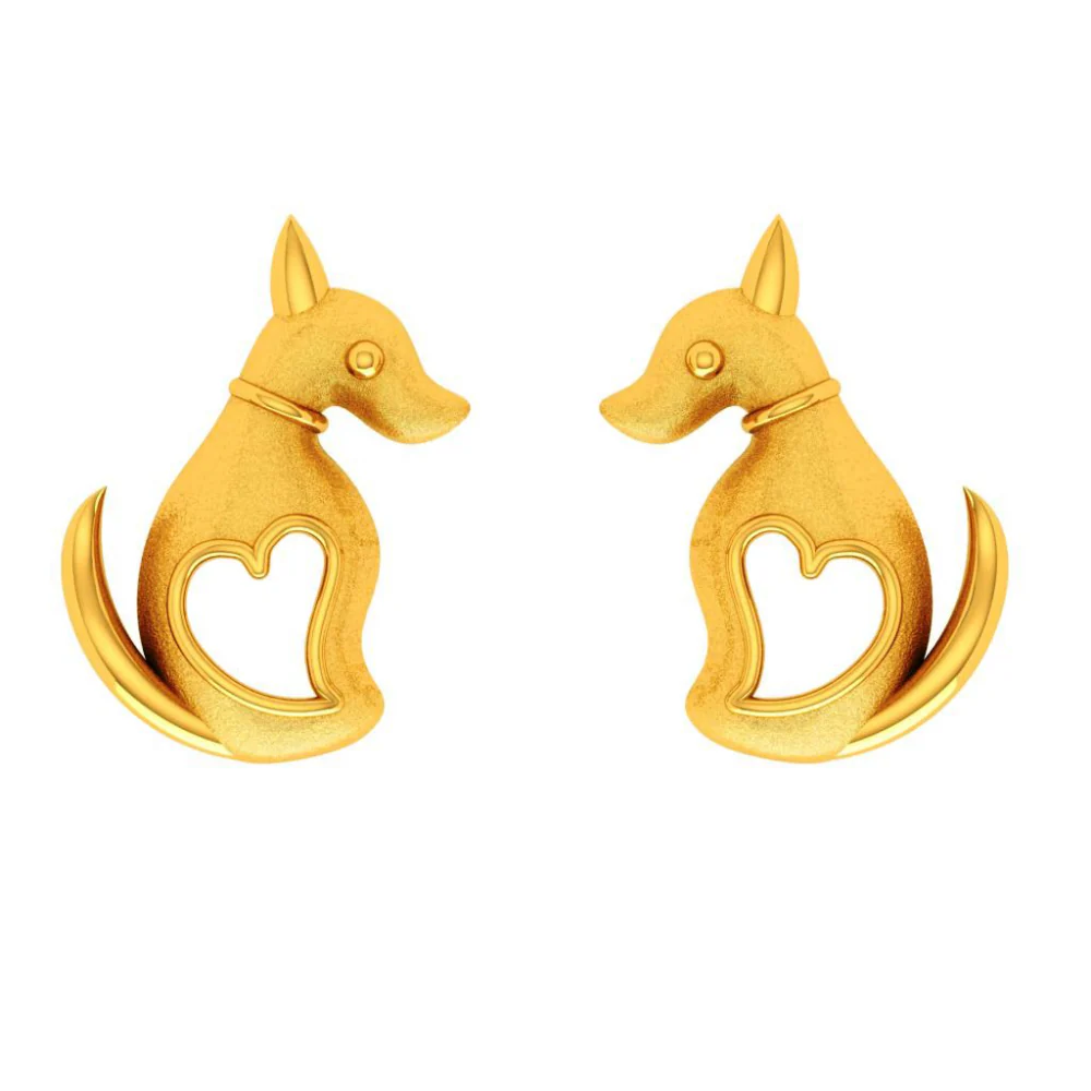 22KT (916) Yellow Gold Earring For Woman