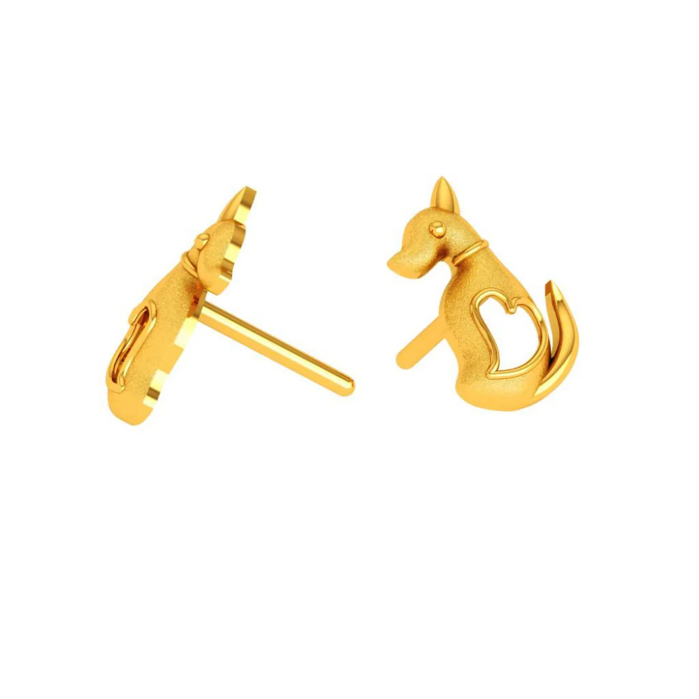 22KT (916) Yellow Gold Earring For Woman - Image 7