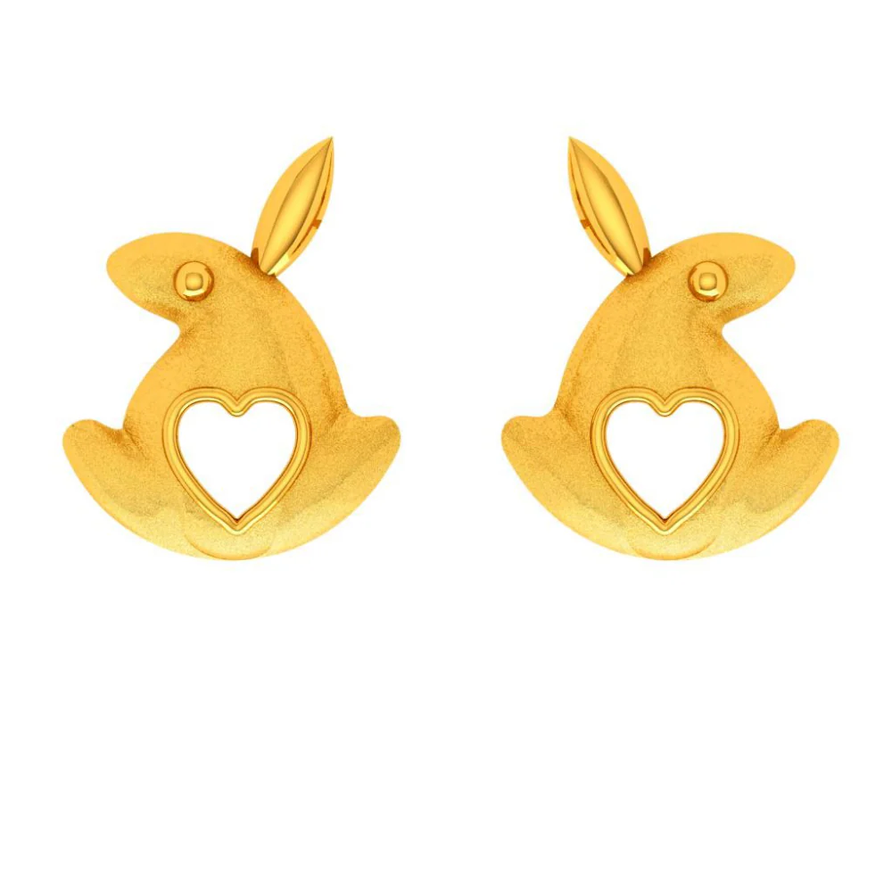 22KT (916) Yellow Gold Earring For Woman