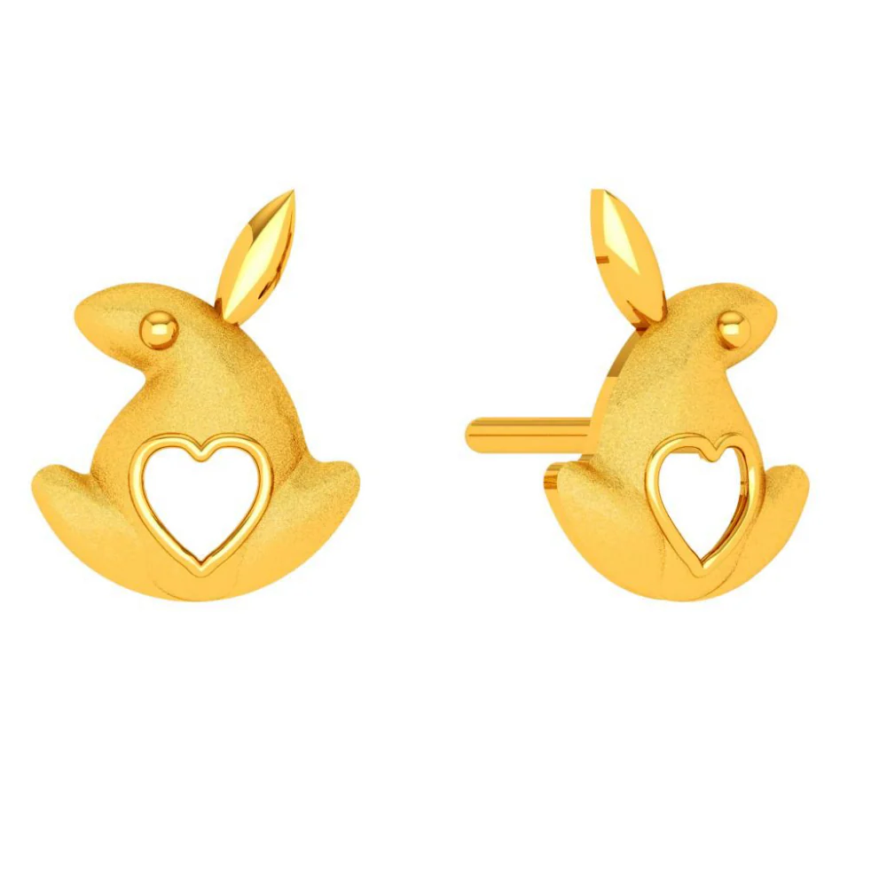 22KT (916) Yellow Gold Earring For Woman - Image 2