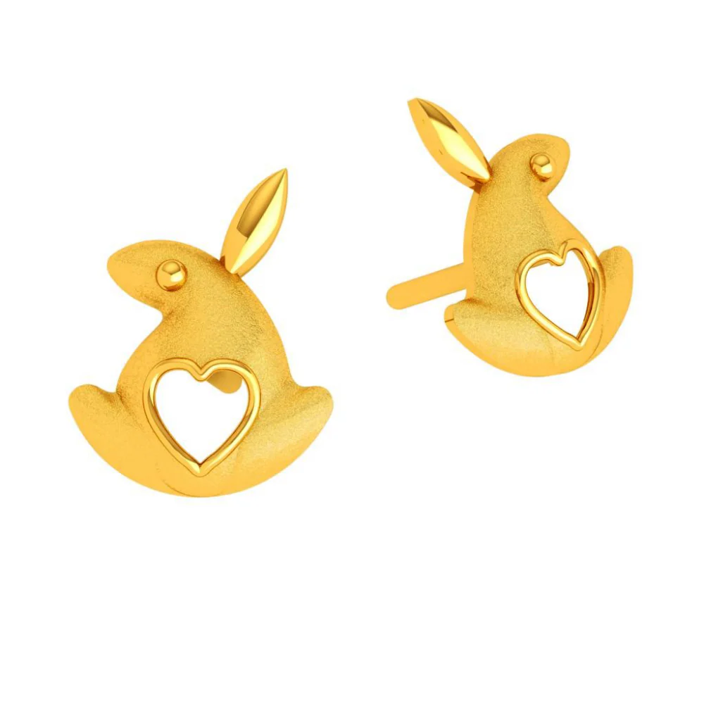 22KT (916) Yellow Gold Earring For Woman - Image 5
