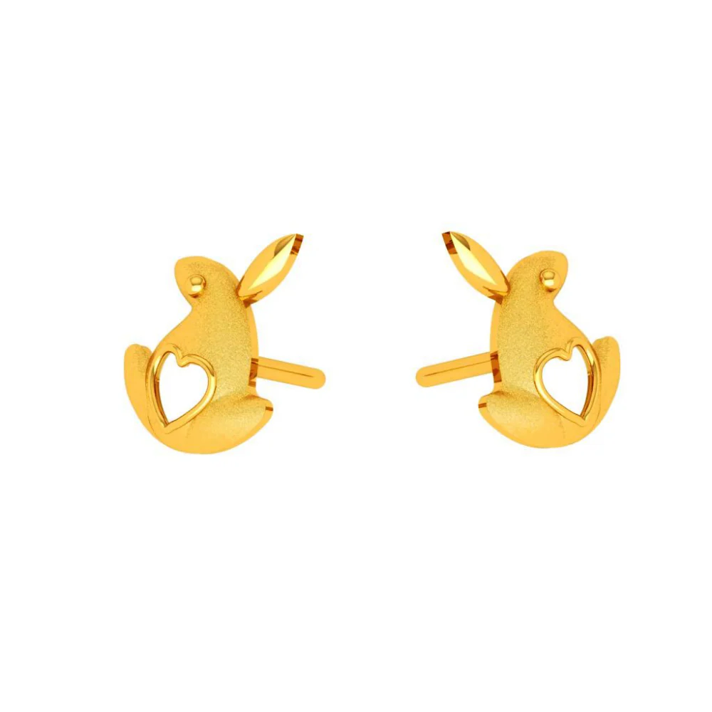 22KT (916) Yellow Gold Earring For Woman - Image 6