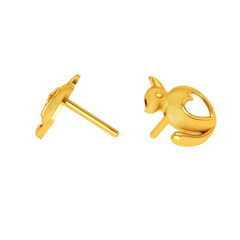 22KT (916) Yellow Gold Earring For Woman - Image 5