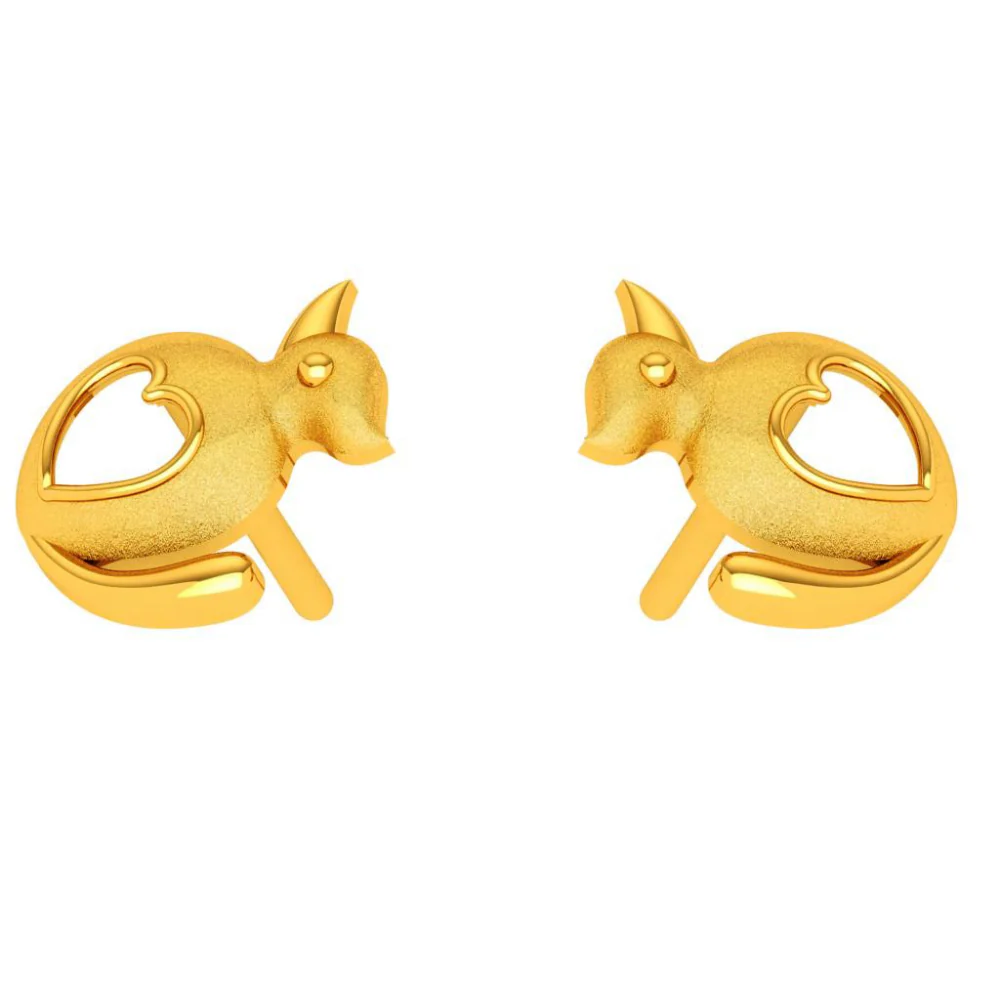 22KT (916) Yellow Gold Earring For Woman - Image 6