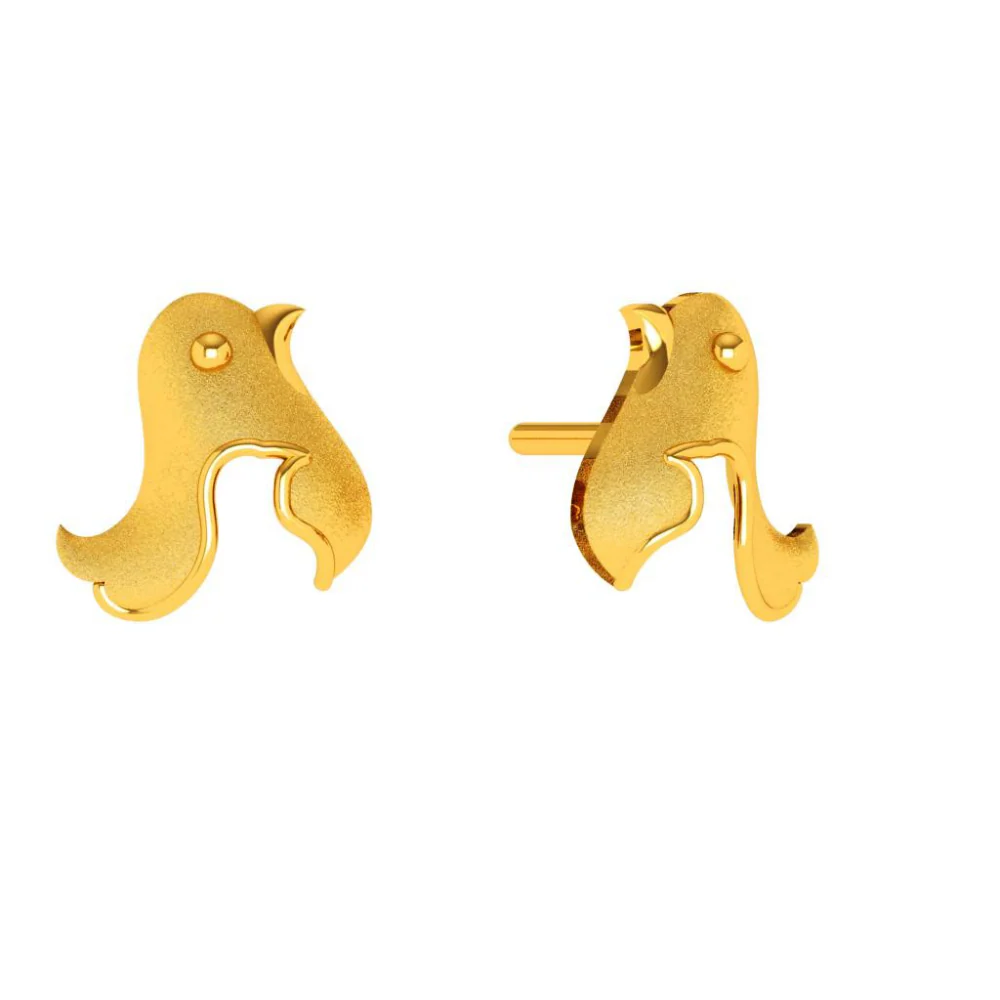 22KT (916) Yellow Gold Earring For Woman - Image 2