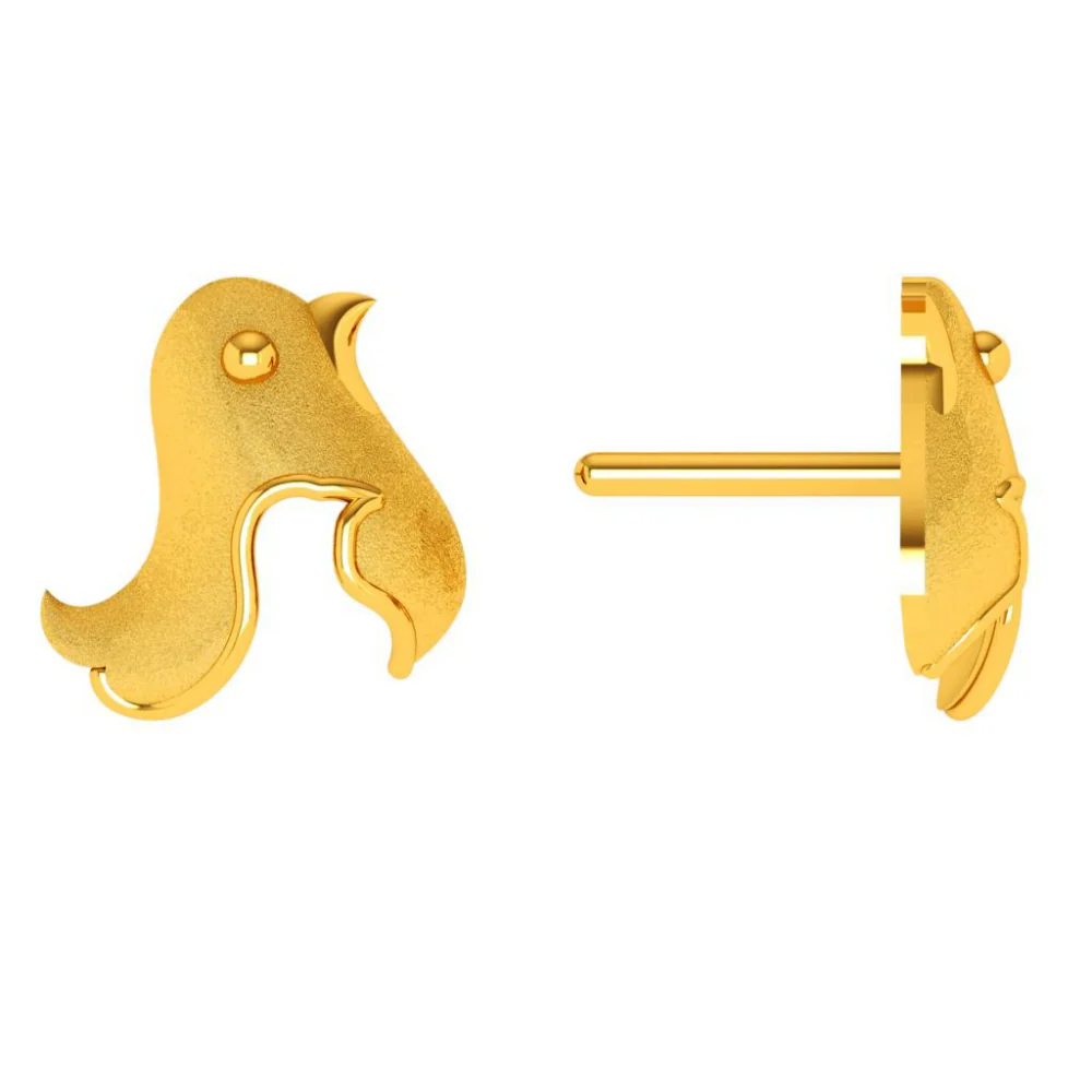 22KT (916) Yellow Gold Earring For Woman - Image 3