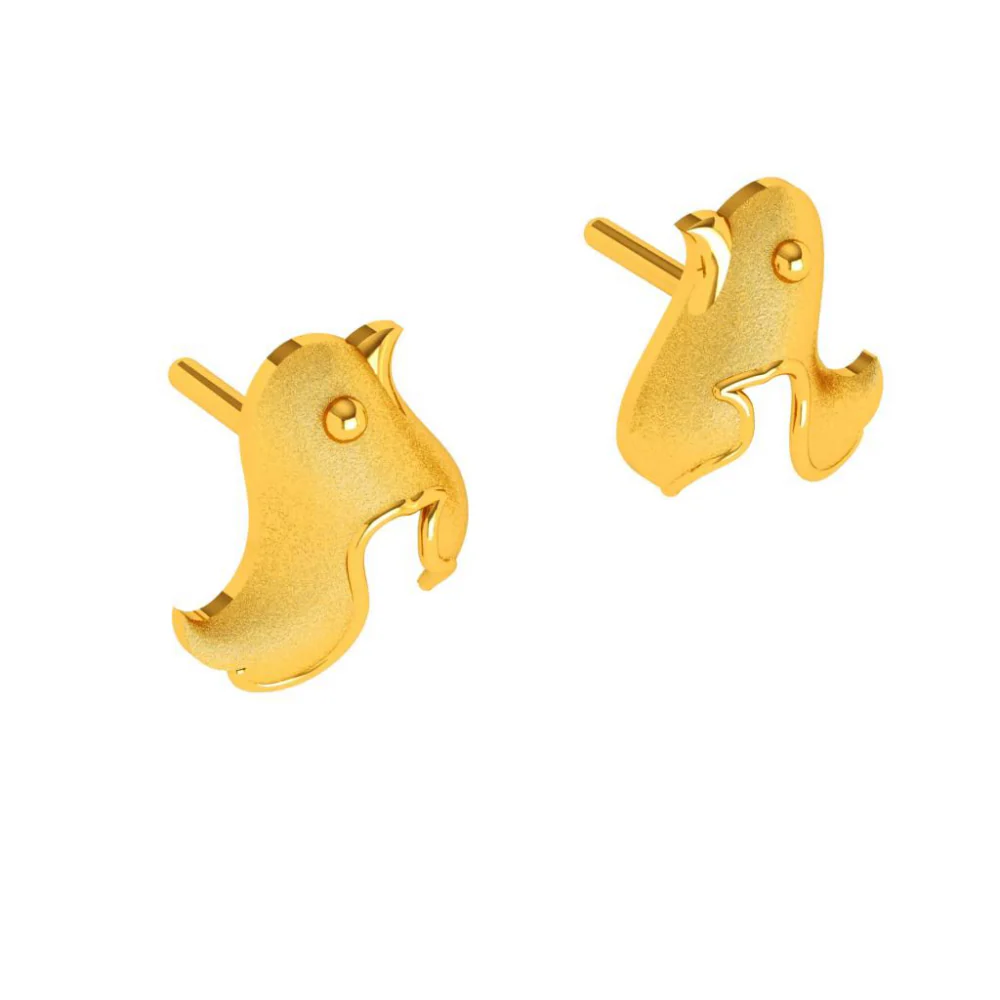 22KT (916) Yellow Gold Earring For Woman - Image 4
