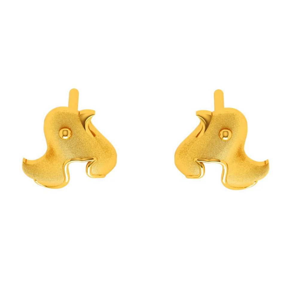 22KT (916) Yellow Gold Earring For Woman - Image 5