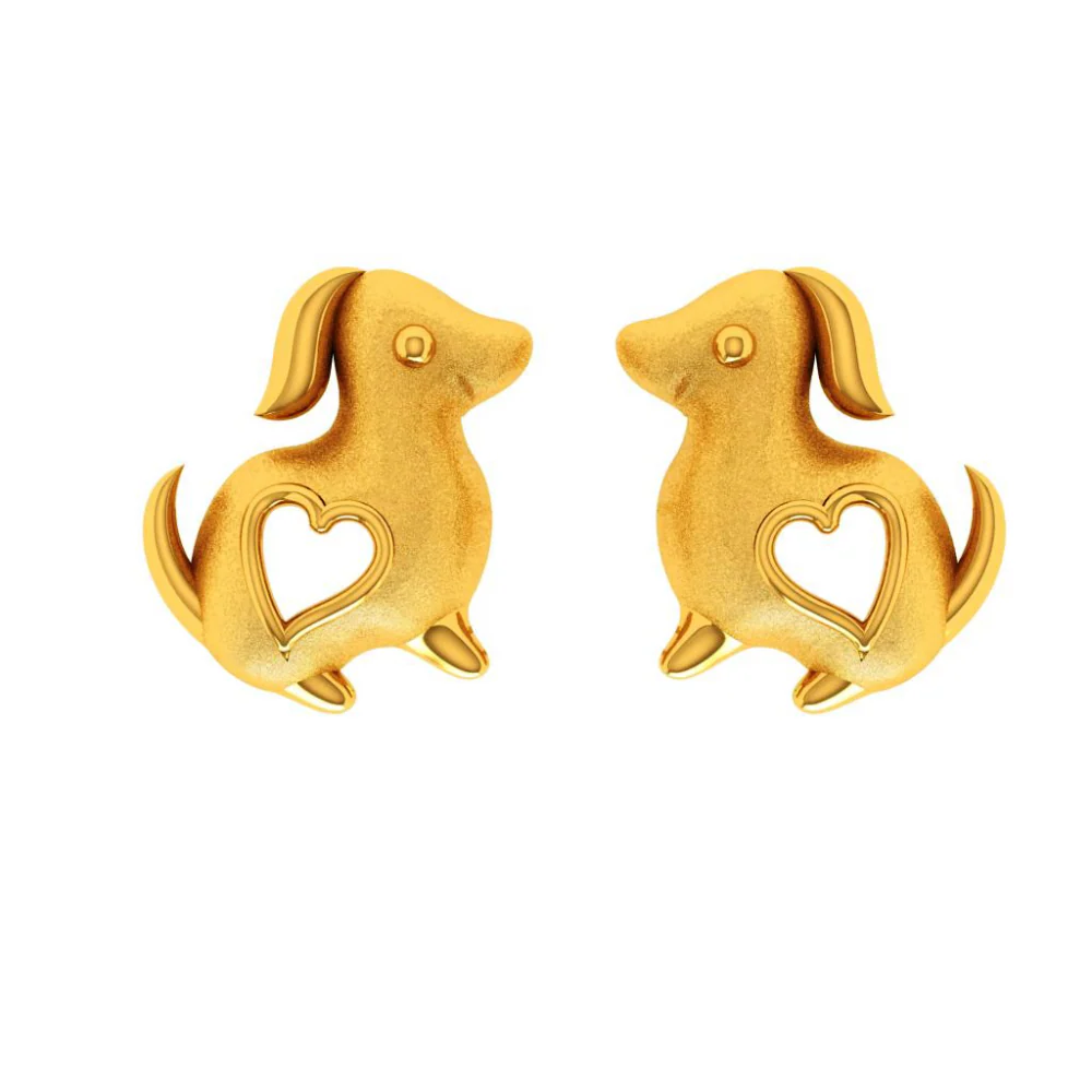 22KT (916) Yellow Gold Earring For Woman