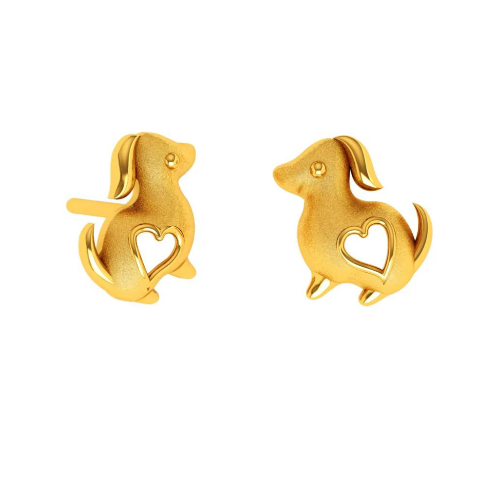 22KT (916) Yellow Gold Earring For Woman - Image 7
