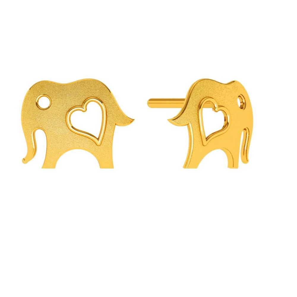 22KT (916) Yellow Gold Earring For Woman - Image 2