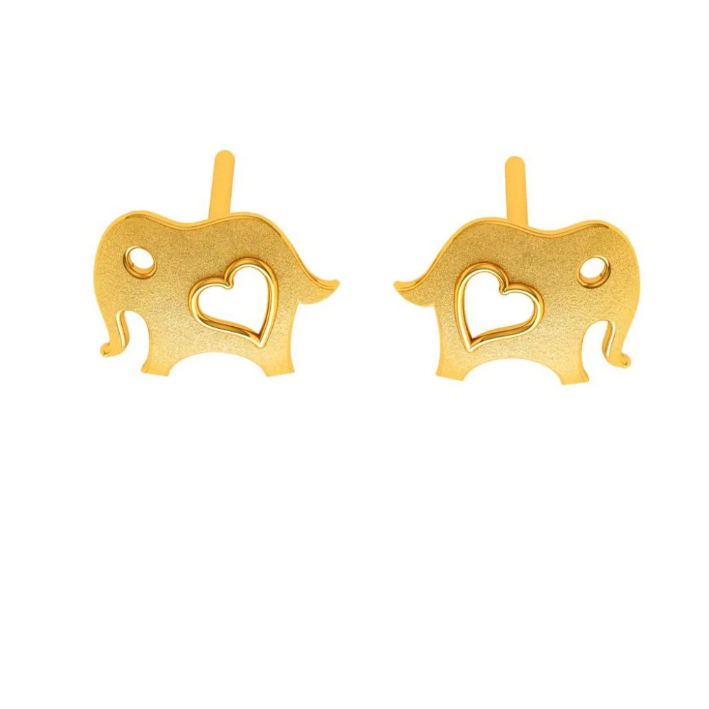 22KT (916) Yellow Gold Earring For Woman - Image 4