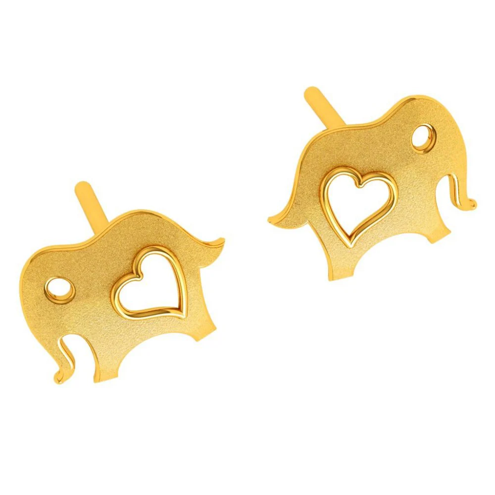 22KT (916) Yellow Gold Earring For Woman - Image 5