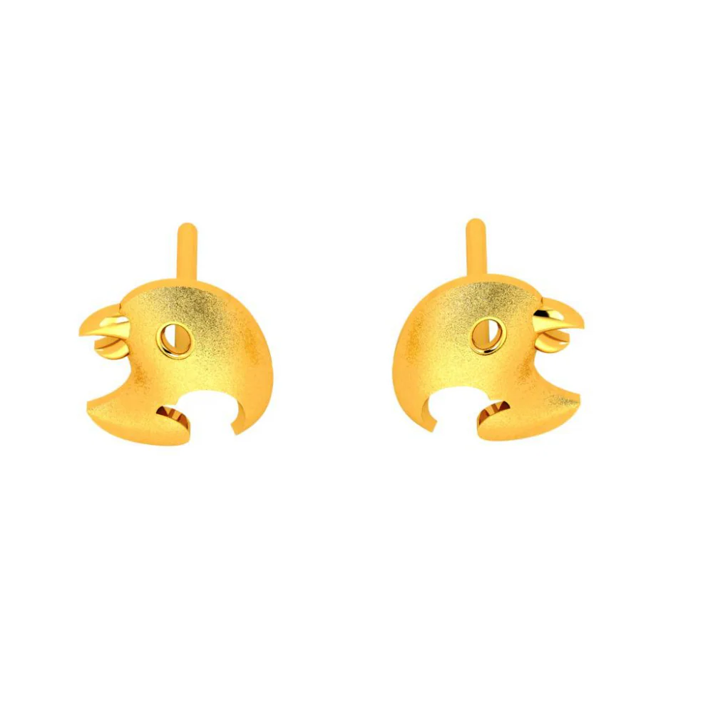 22KT (916) Yellow Gold Earring For Woman - Image 4