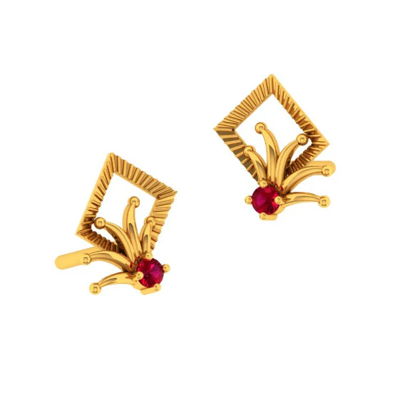22KT (916) Yellow Gold Earring For Women - Image 7