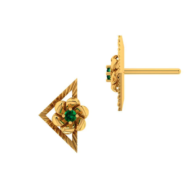 22KT (916) Yellow Gold Earring For Women - Image 7