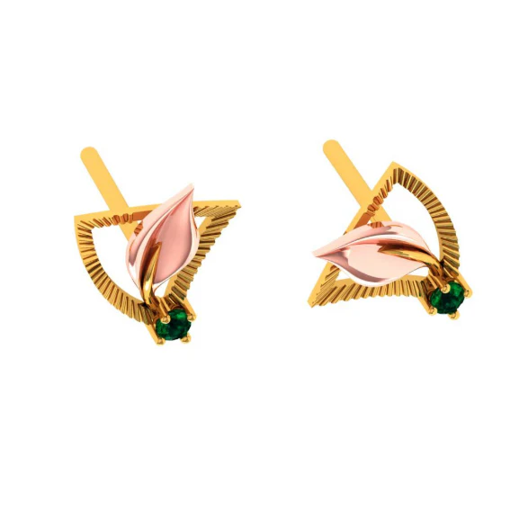 22KT (916) Yellow Gold Earring For Women - Image 5