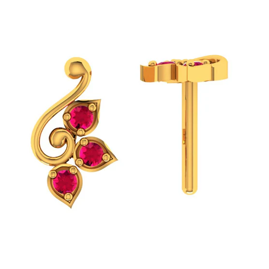 22KT (916) Yellow Gold Earring For Women - Image 4