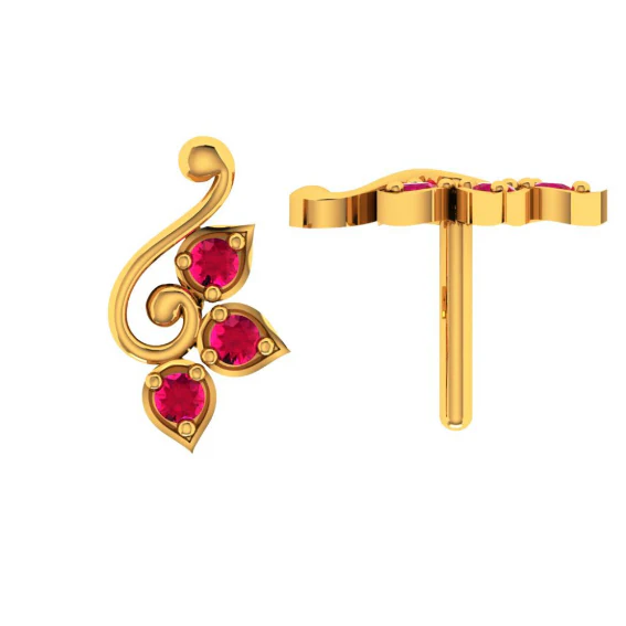 22KT (916) Yellow Gold Earring For Women - Image 9