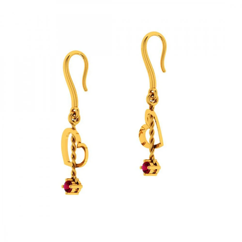 22KT (916) Yellow Gold Earring For Women - Image 5