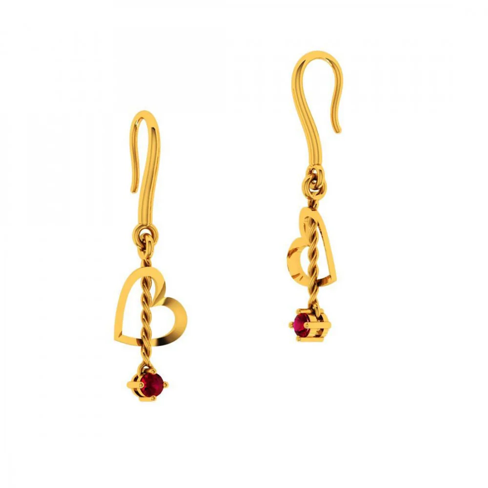 22KT (916) Yellow Gold Earring For Women - Image 6
