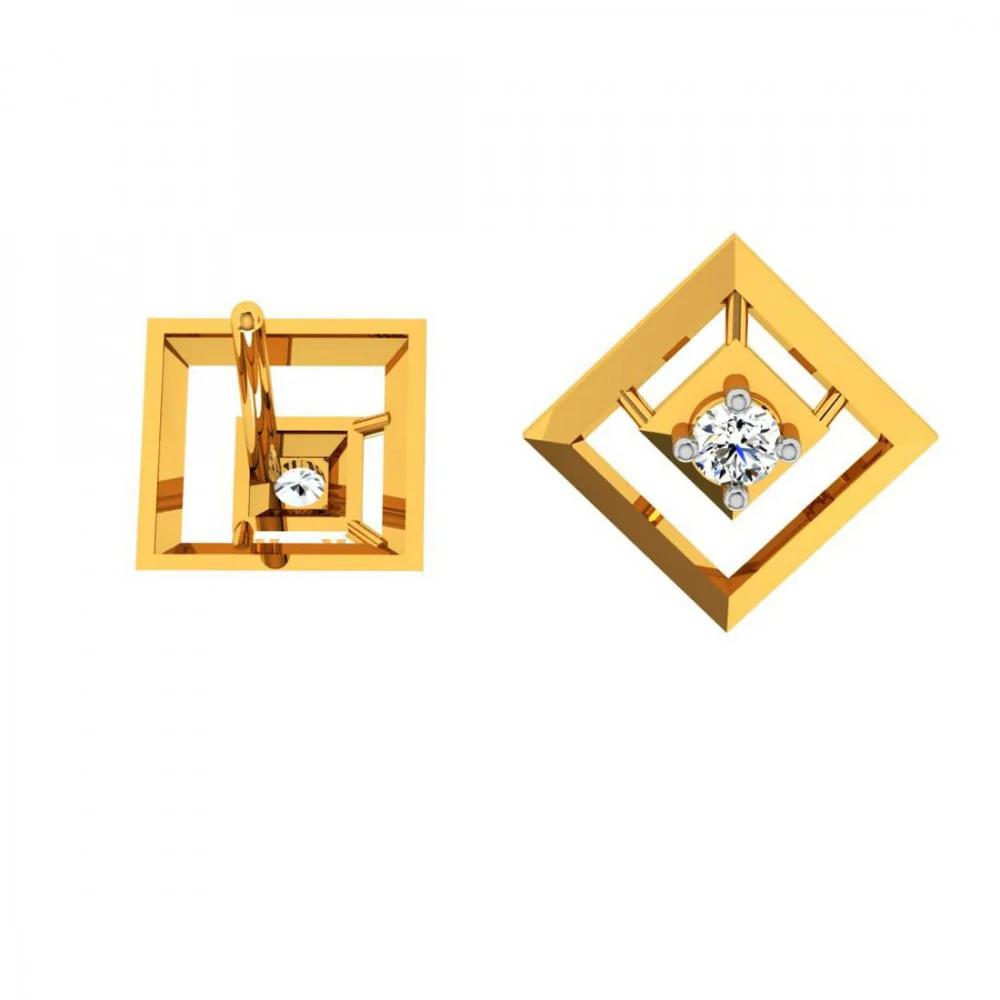 22KT (916) Yellow Gold Earring For Women - Image 4