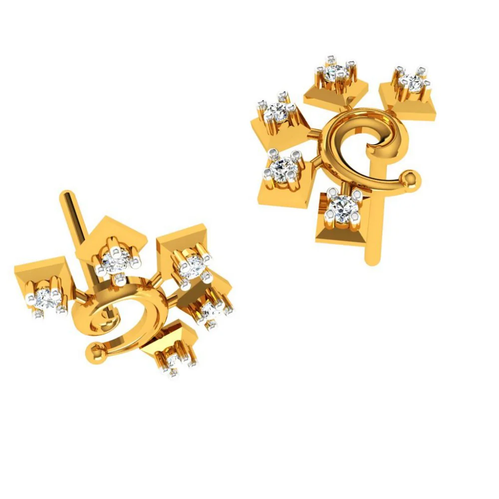 22KT (916) Yellow Gold Earring For Women - Image 4