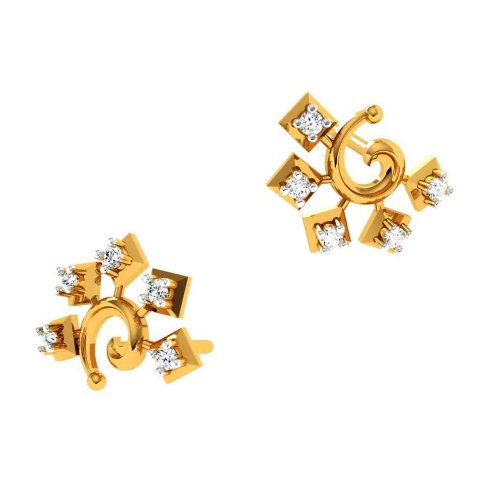 22KT (916) Yellow Gold Earring For Women - Image 6
