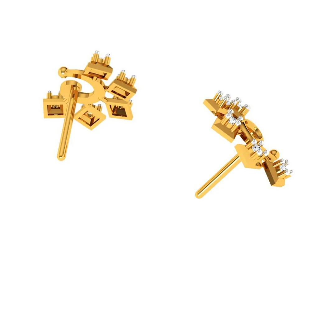 22KT (916) Yellow Gold Earring For Women - Image 7