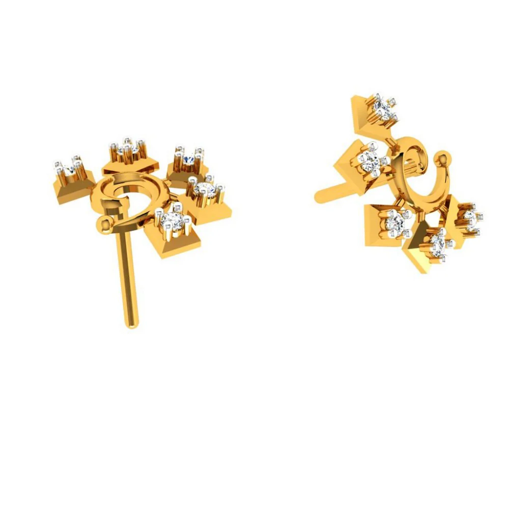 22KT (916) Yellow Gold Earring For Women - Image 8
