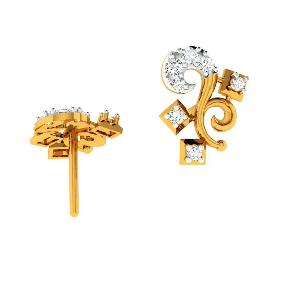 22KT (916) Yellow Gold Earring For Women - Image 5
