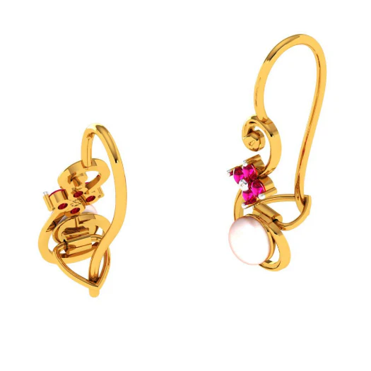 22KT (916) Yellow Gold Earring For Women - Image 6
