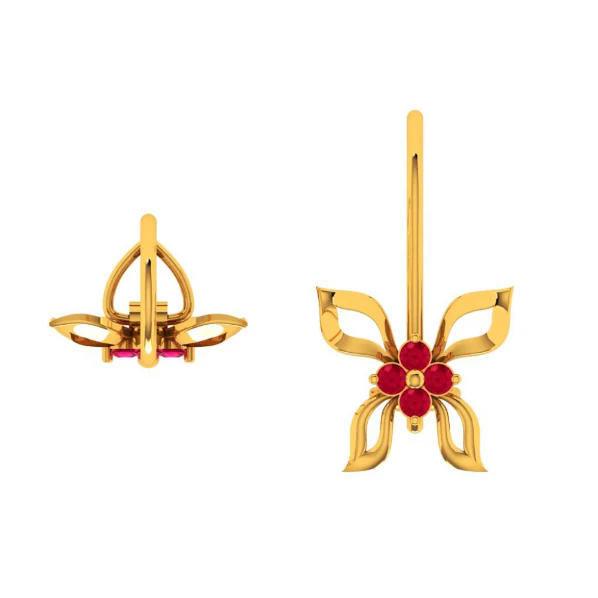 22KT (916) Yellow Gold Earring For Women - Image 3