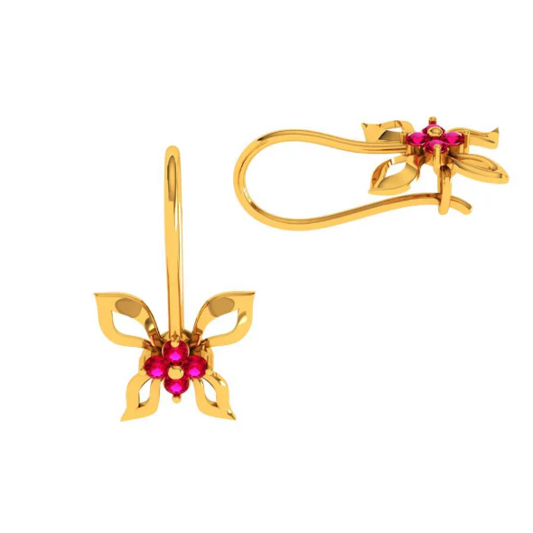 22KT (916) Yellow Gold Earring For Women - Image 4