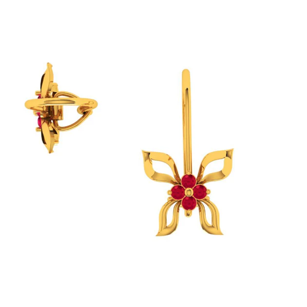 22KT (916) Yellow Gold Earring For Women - Image 5