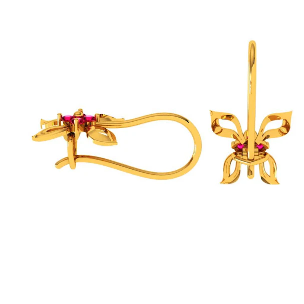 22KT (916) Yellow Gold Earring For Women - Image 7