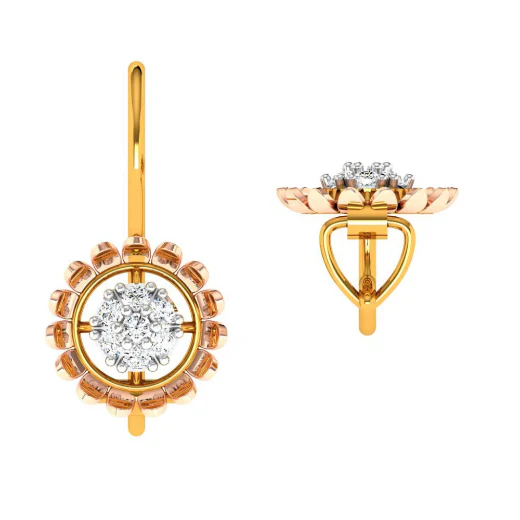 22KT (916) Yellow Gold Earring For Women - Image 2
