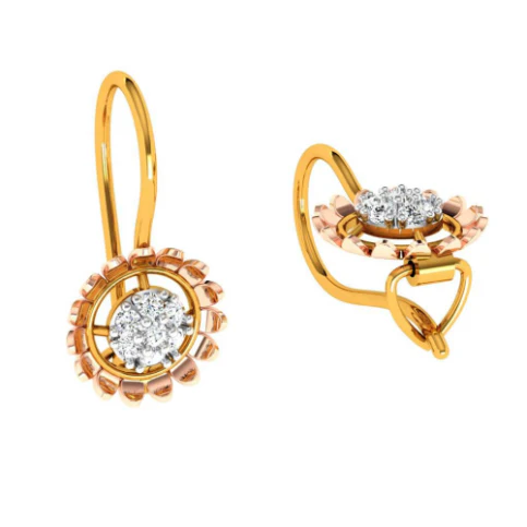 22KT (916) Yellow Gold Earring For Women - Image 4