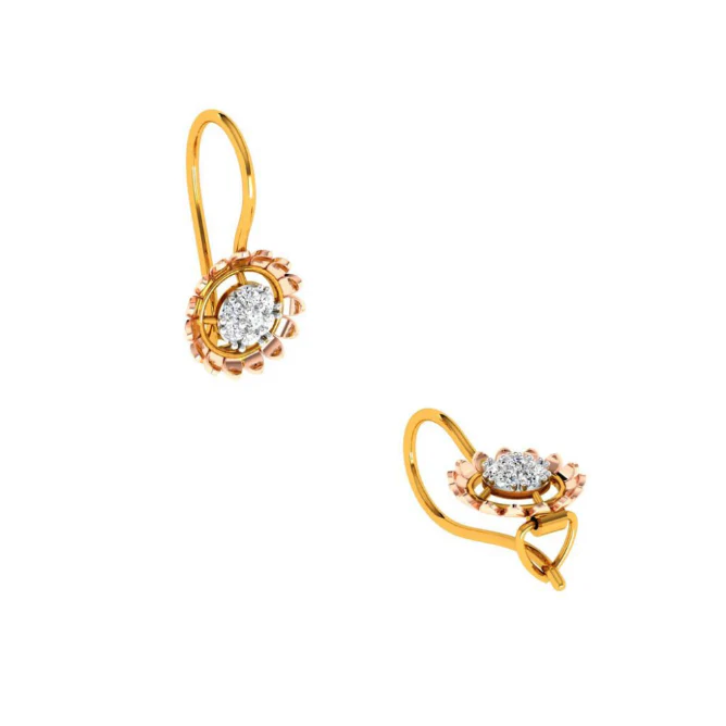 22KT (916) Yellow Gold Earring For Women - Image 6