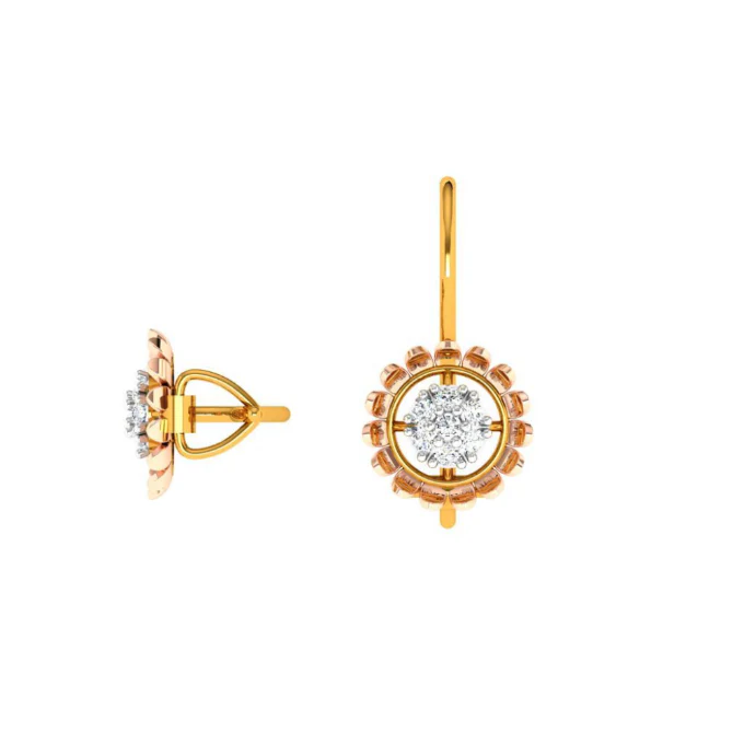 22KT (916) Yellow Gold Earring For Women - Image 8