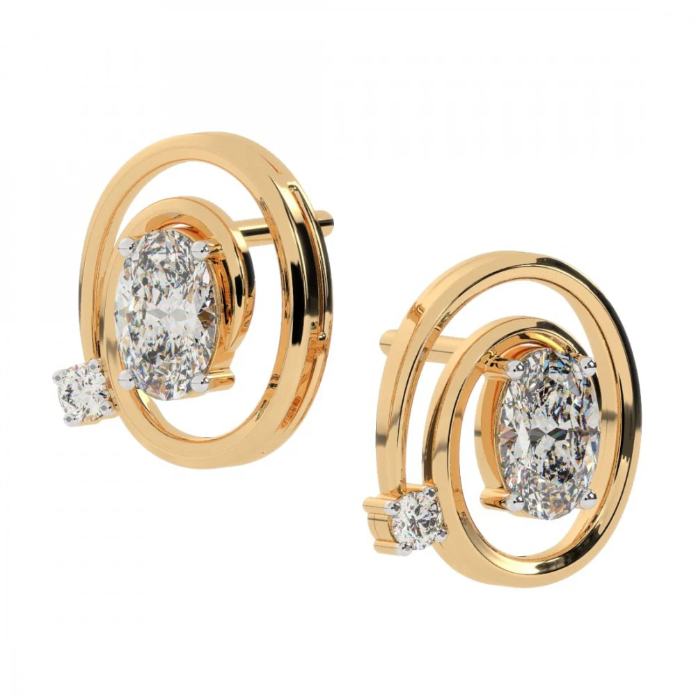 22KT (916) Yellow Gold Earring For Women - Image 10