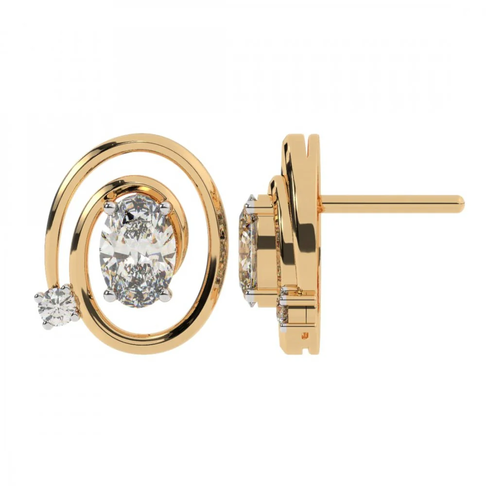 22KT (916) Yellow Gold Earring For Women - Image 2