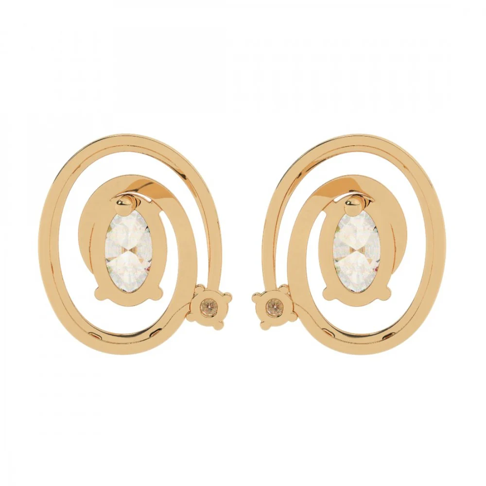 22KT (916) Yellow Gold Earring For Women - Image 3