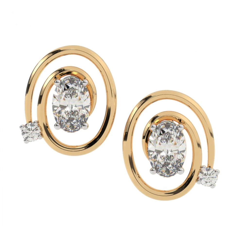 22KT (916) Yellow Gold Earring For Women - Image 4
