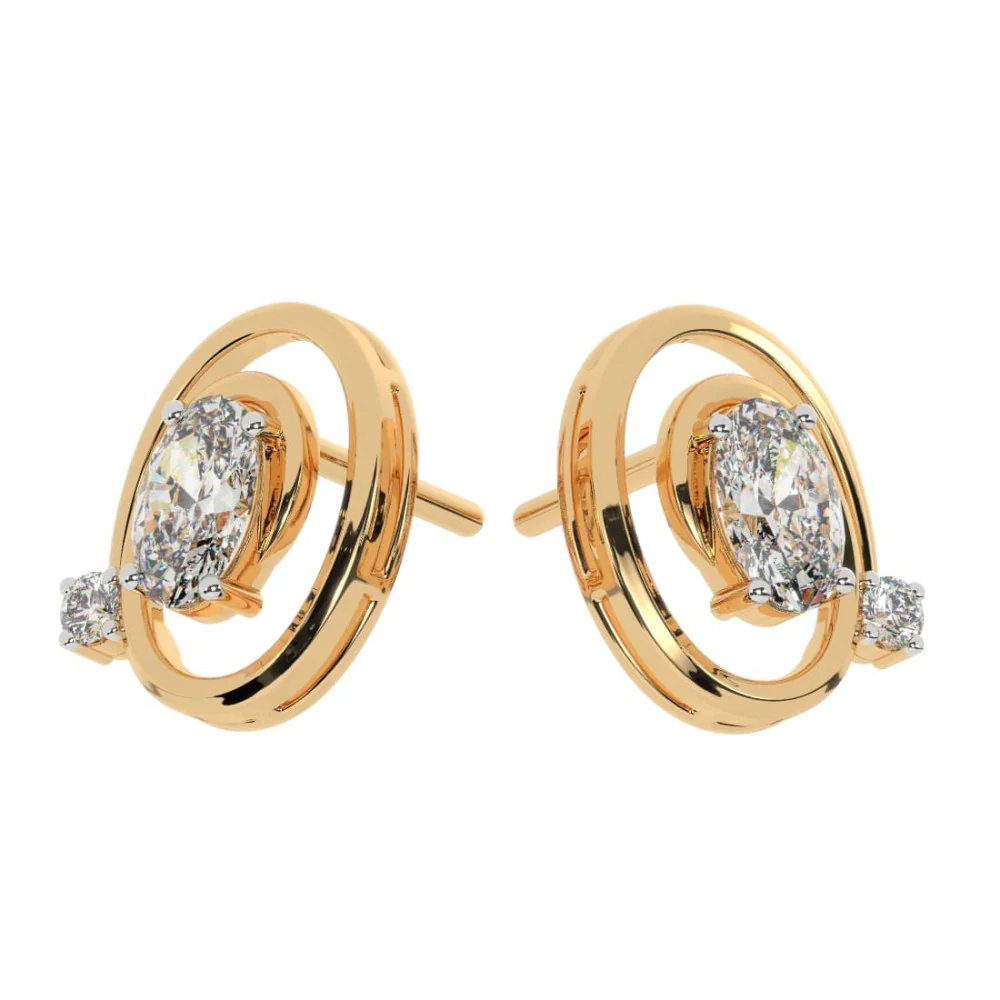 22KT (916) Yellow Gold Earring For Women - Image 8