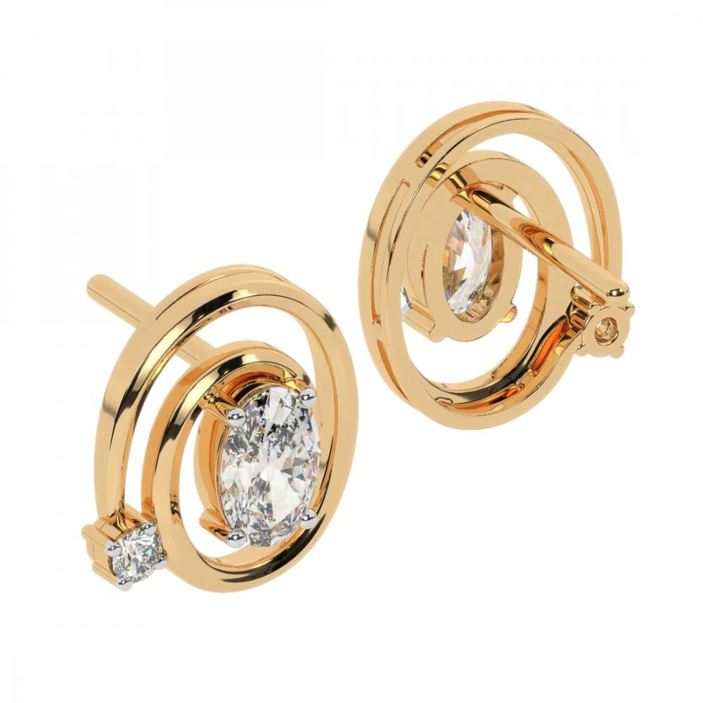 22KT (916) Yellow Gold Earring For Women - Image 9